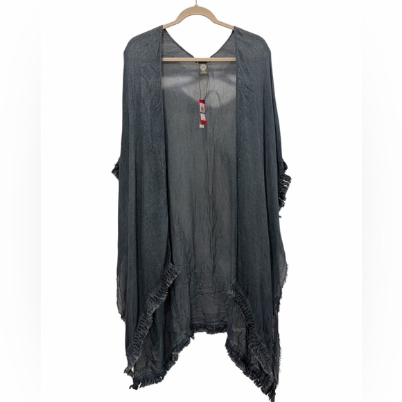 Vince Camuto Other - NWT Vince Camuto BlueGray Tassel Fringe Swim Cover-up OS Kimono Beach Pool Party